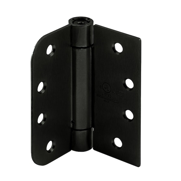 Prime-Line Door Hinge Commercial UL Adjust Self-Close, 4 in. w/ Square & 5/8 in. Corners, Matte Black 3 Pack U 1159383 - main